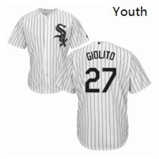 Youth Majestic Chicago White Sox 27 Lucas Giolito Authentic White Home Cool Base MLB Jersey